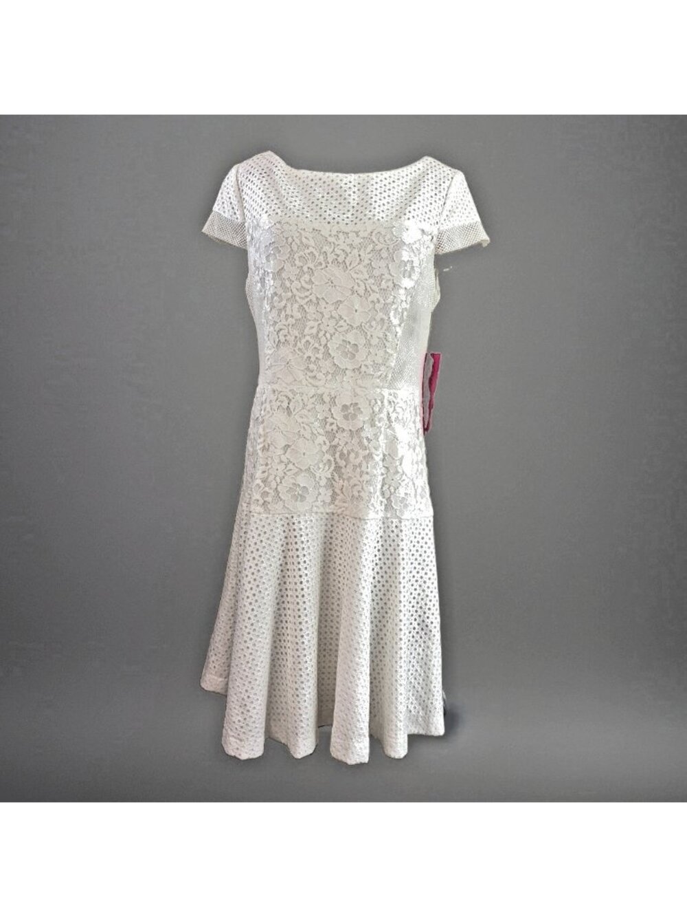 Betsey Johnson White Lace Fit & Flare Dress Size 10 Fairy Bachelorette NWT